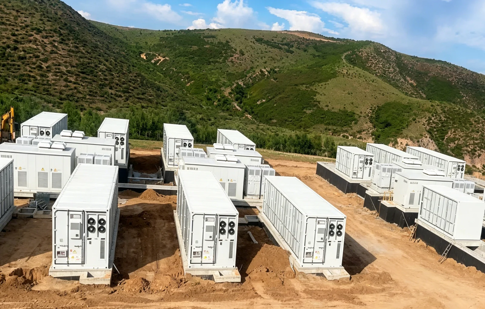 Container energy storage installation from the supplied project materials